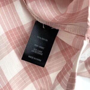 Torrid Pink Plaid Button Down Peplum Blouse Women’s Size 00